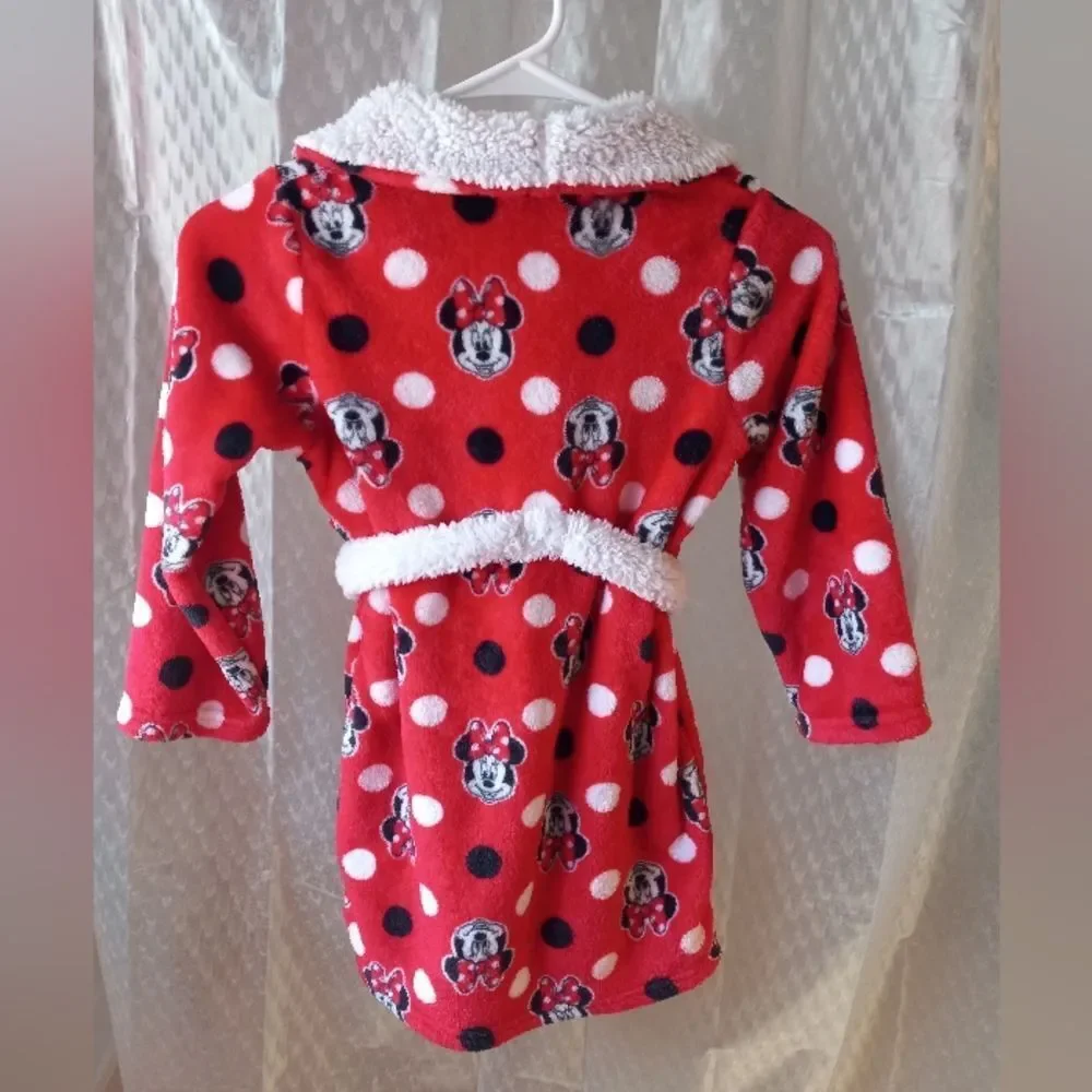 Disney Junior Minnie Mouse Robe  Size 4T/5T